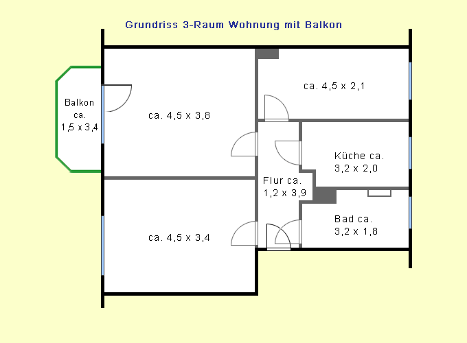 3-Raum-Wohnung im Erdgeschoss - Photo 4