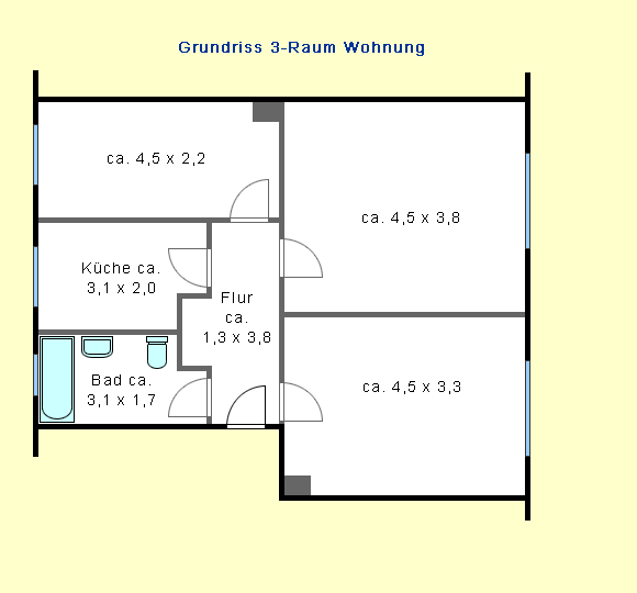 Einzug ab 01.08.2026 möglich. 3-Raumwohnung im Zentrum - Photo 3