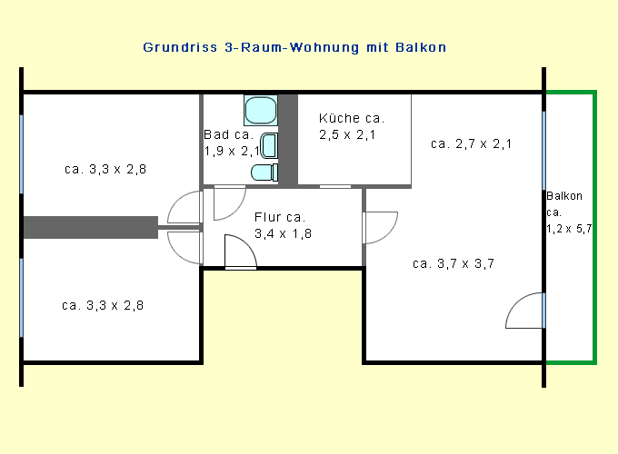 Ihre neue 3-Raum-Wohnung mit Aufzug und Balkon! - Foto 3