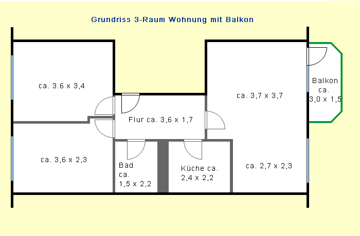 Ihre neue 3-Raum-Wohnung mit Aufzug und Balkon! - Photo 3