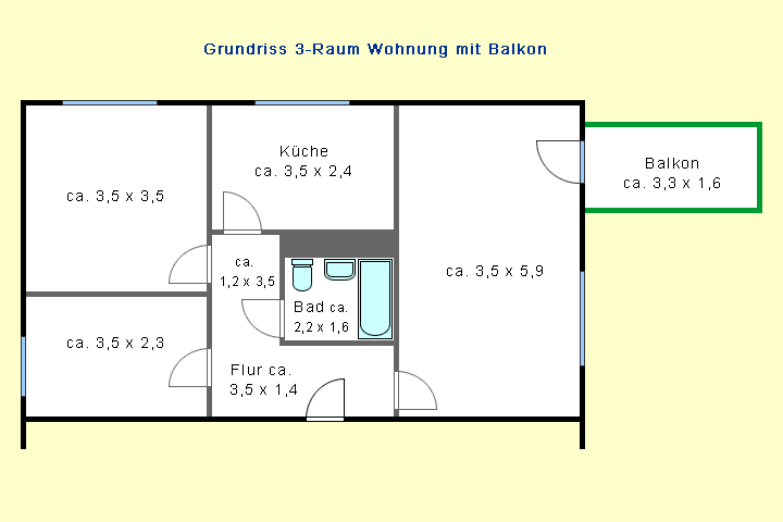 gemütliche 3-Raum-Wohnung mit Blick in die Grünauer Siedlung - Foto 3