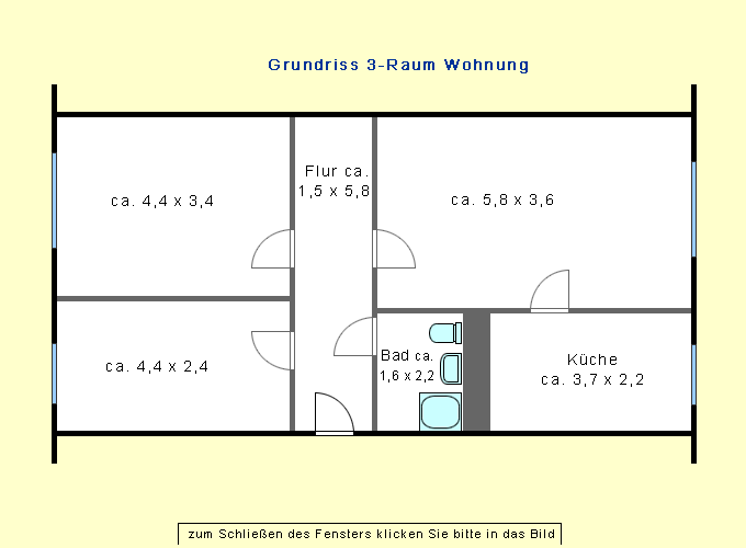 3-Raum-Wohnung im 1. OG - Photo 3