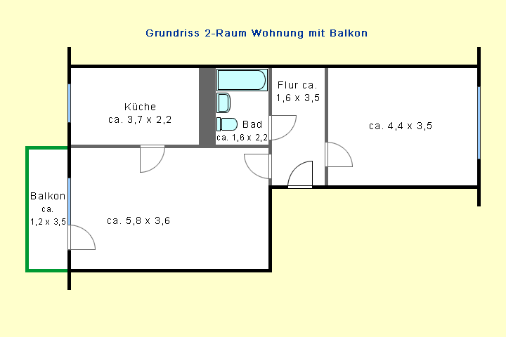 Südbalkon mit Blick ins Grüne - Photo 3